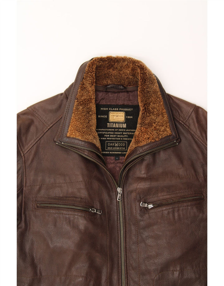 Giacca in pelle da uomo OAKWOOD UK 40 grande marrone