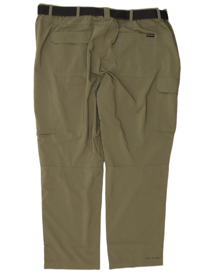Pantaloni cargo dritti da uomo Columbia W54 L32 poliestere kaki
