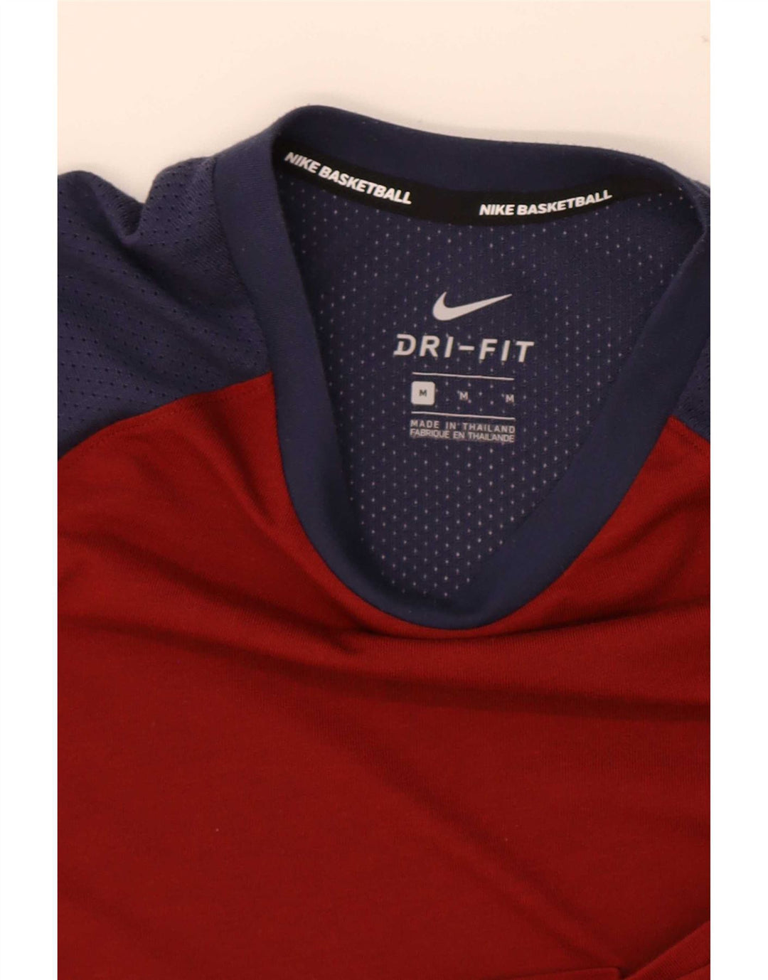 T-shirt Nike Dri Fit da uomo, colore rosso medio, color block