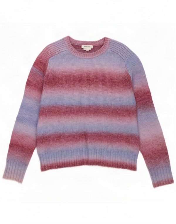 White Stuff Maglione da donna con scollo a barchetta UK 14 Large Blue Striped