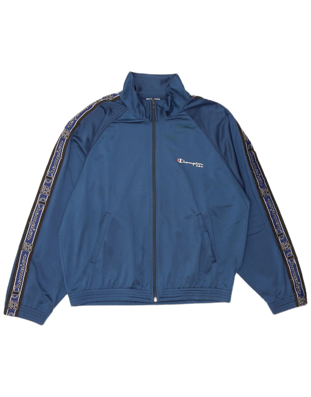 Giacca da tuta grafica da uomo Champion, media, in poliestere blu navy