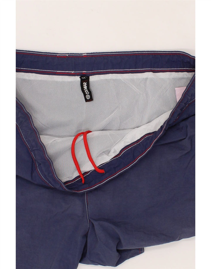 COLMAR Mens Swimming Shorts EU 54 2XL Navy Blue Colourblock Polyamide Vintage Colmar and Second-Hand Colmar from Messina Hembry 