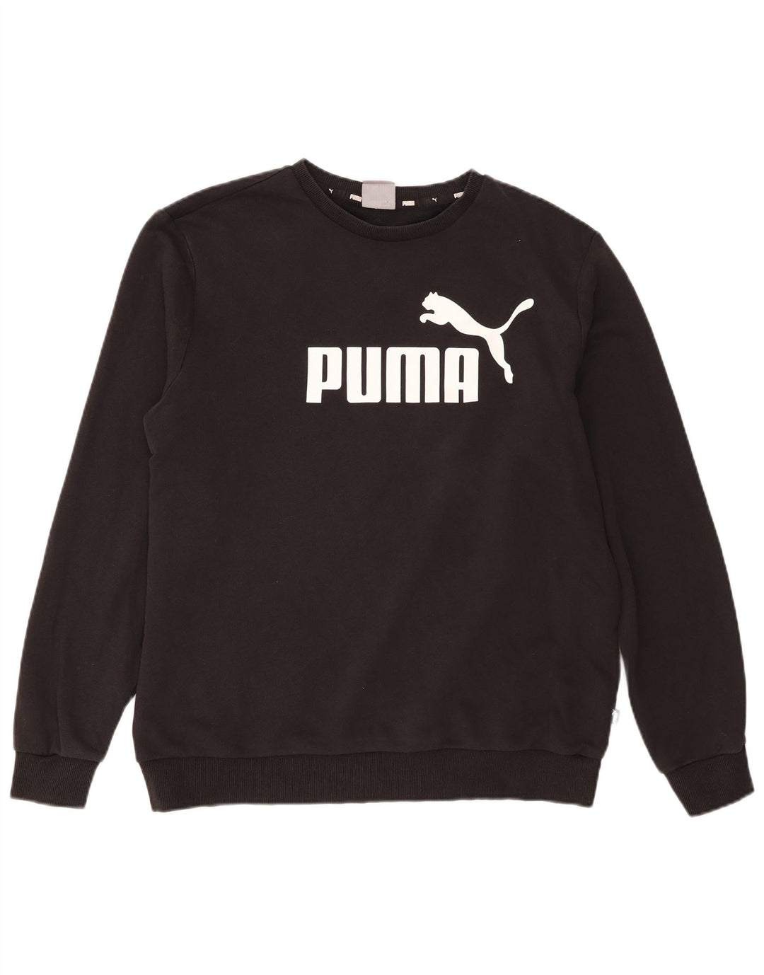 Felpa grafica da uomo Puma Maglione grande in cotone nero