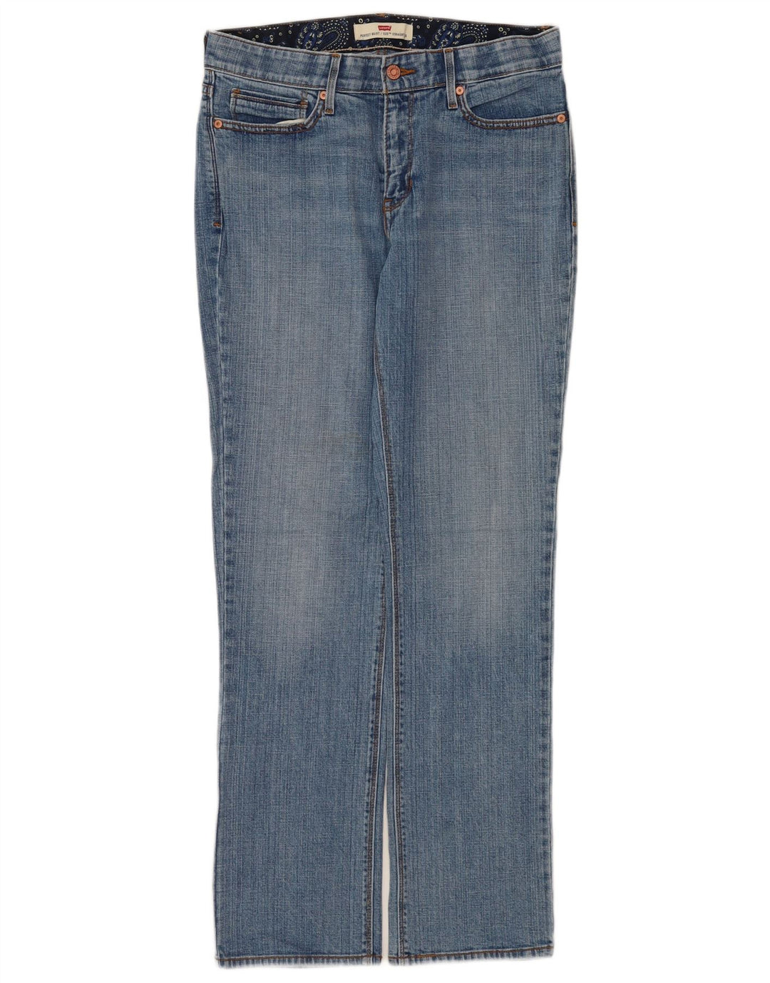Levi's Donna 525 Jeans dritti US 10 Large W30 L32 Cotone blu