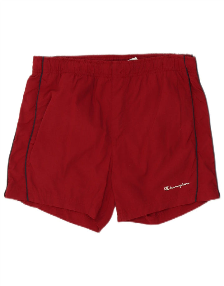 Pantaloncini da bagno da uomo Champion, poliestere color block medio bordeaux