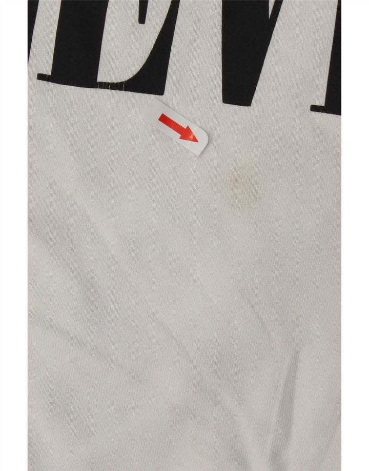 Levi's Uomo Felpa con grafica rilassata Maglione piccolo cotone bianco