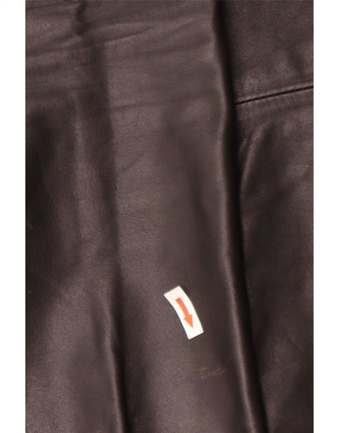 Pantaloni dritti in pelle vintage da uomo W34 L32 neri