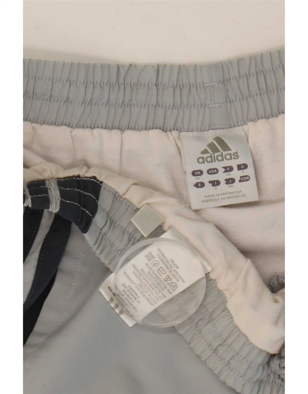 Pantaloncini sportivi da uomo Adidas Large in cotone color block grigio