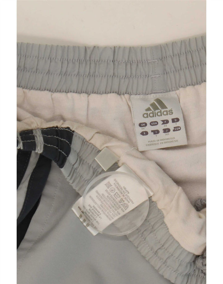 Pantaloncini sportivi da uomo Adidas Large in cotone color block grigio
