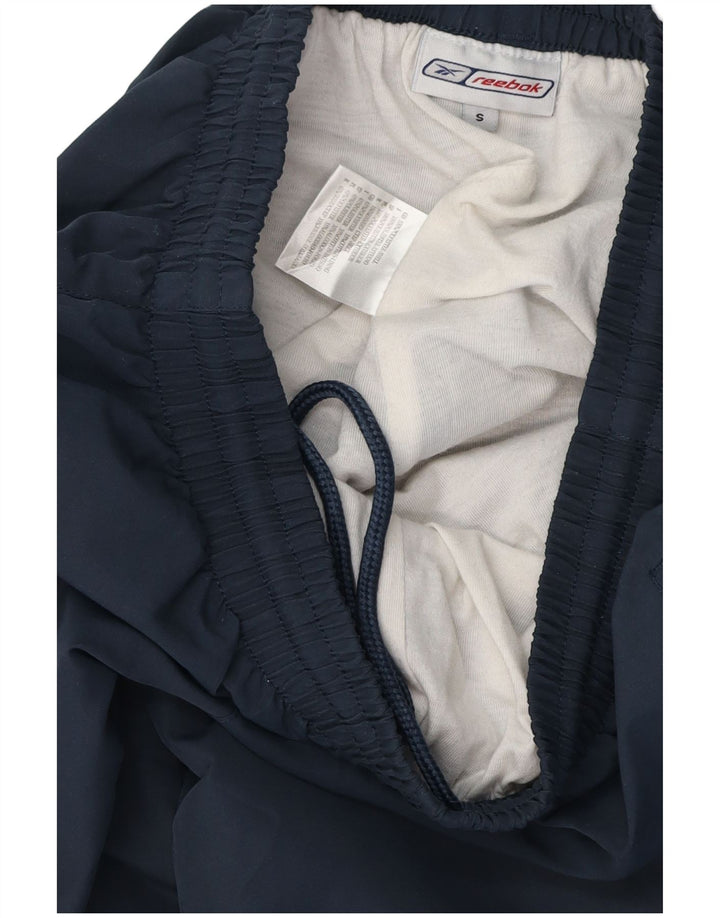 Pantaloni da tuta da uomo Reebok Small in poliestere blu navy