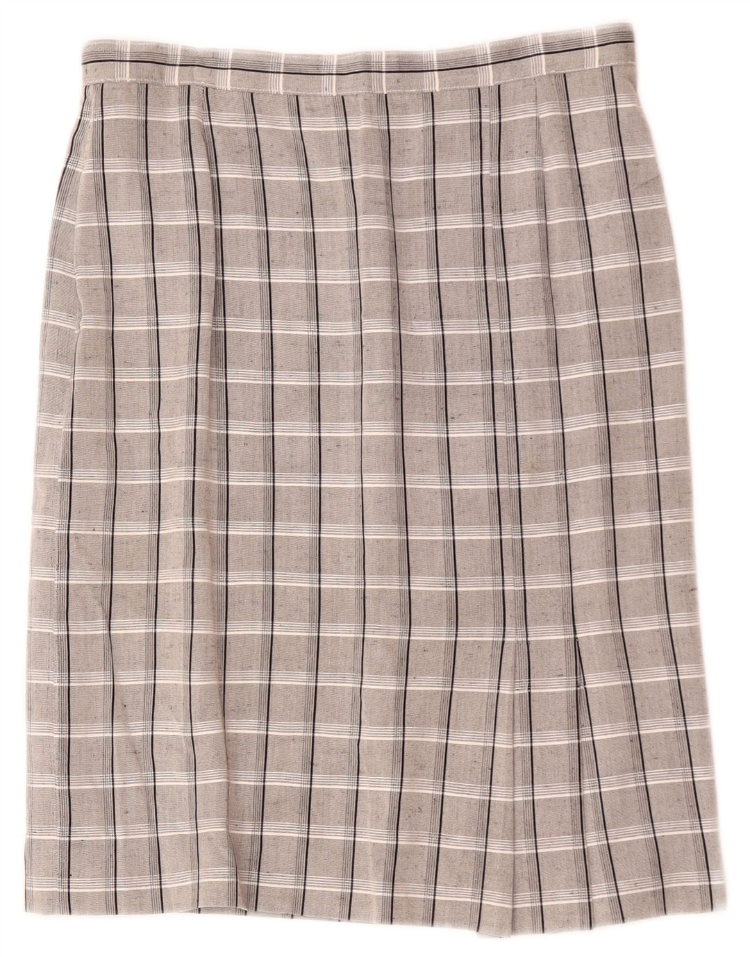 Gonna dritta da donna vintage W30 a quadri grigio medio
