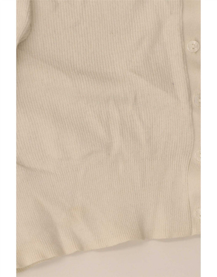 Maglione cardigan da donna Marks & Spencer UK 14 Viscosa beige medio
