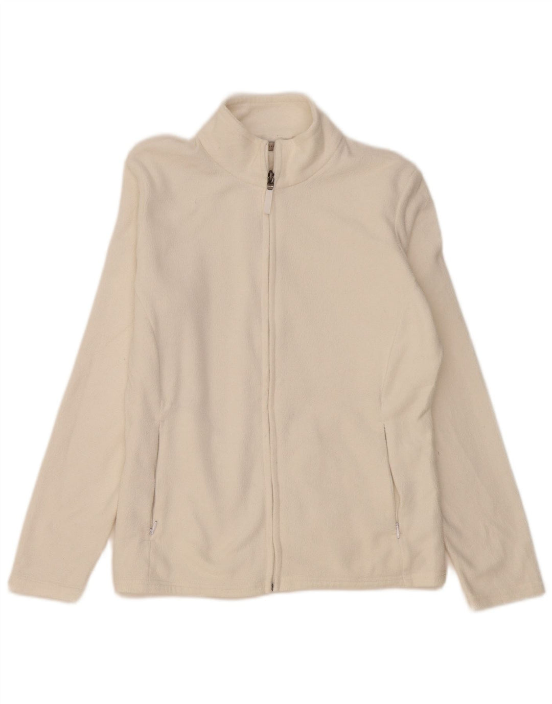 Giacca in pile da donna Marks & Spencer UK 14 Large Poliestere bianco