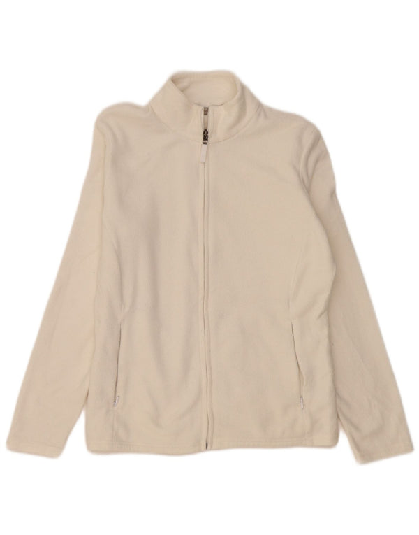 Giacca in pile da donna Marks & Spencer UK 14 Large Poliestere bianco
