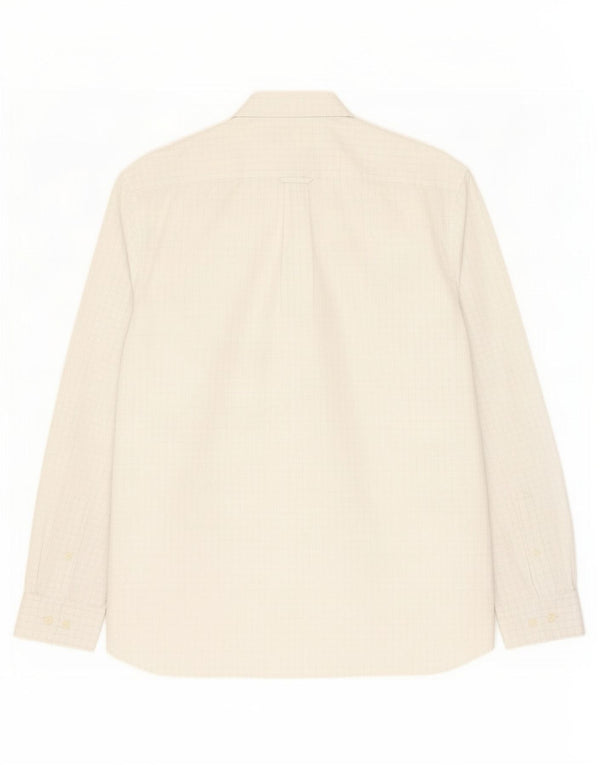 Gant Camicia da uomo vestibilità regolare in cotone a quadretti bianco medio