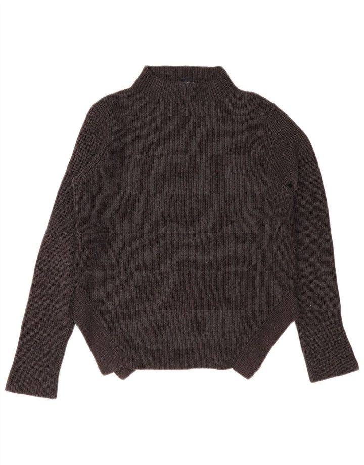 Maglione oversize con collo dolcevita da donna Zara UK 10 piccolo in viscosa grigia