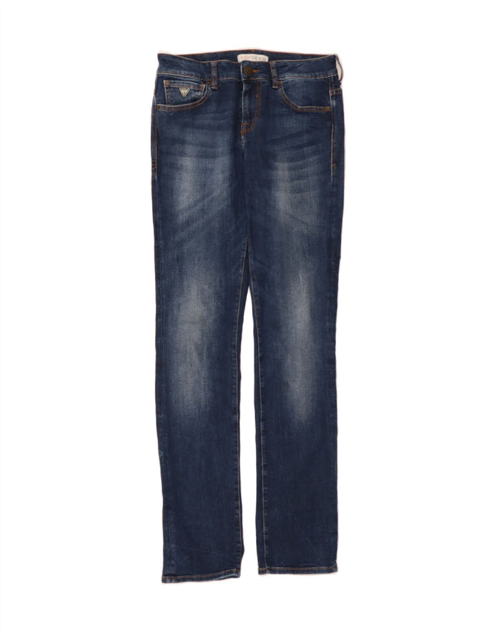 GUESS Womens Slim Jeans W29 L34 Navy Blue Cotton Vintage Guess and Second-Hand Guess from Messina Hembry 