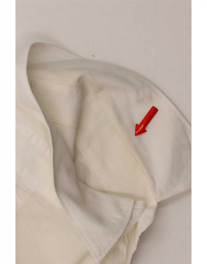 Camicia a maniche corte da uomo Lacoste taglia 41 grande cotone bianco