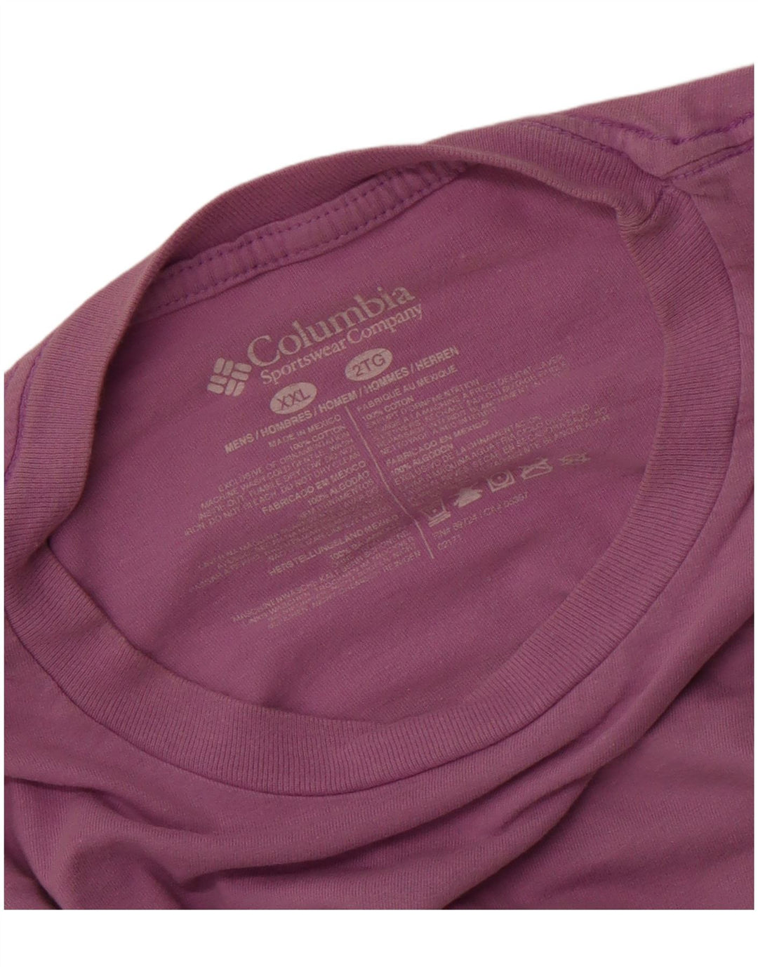 T-shirt grafica da uomo COLUMBIA Top 2XL cotone viola