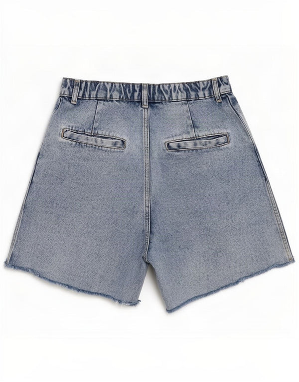 Pantaloncini di jeans a vita alta da donna Zara EU 40 medi W32 blu
