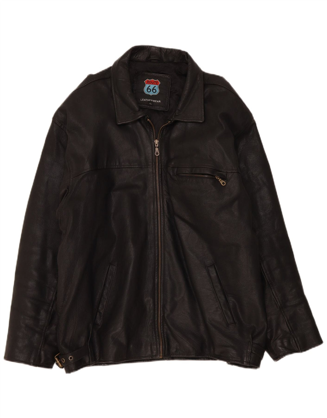 Giacca in pelle da uomo Route 66 UK 42 XL Nera