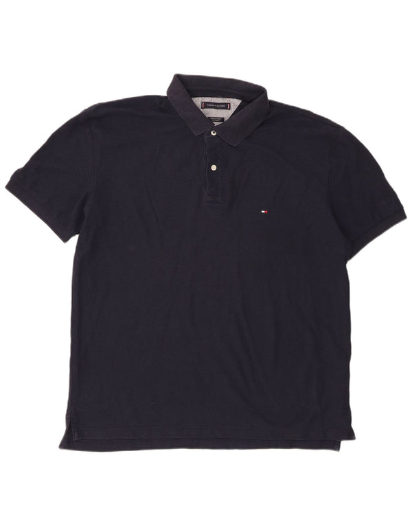 Polo da uomo vestibilità regolare Tommy Hilfiger Large in cotone blu navy