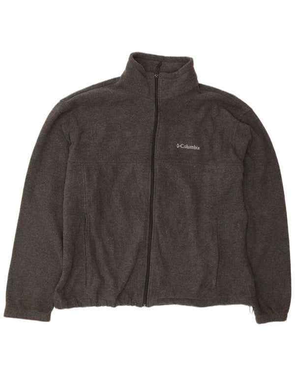Columbia Mens Fleece Jacket UK 42 XL Grey Polyester