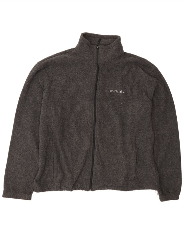 Giacca in pile da uomo Columbia UK 42 XL poliestere grigio