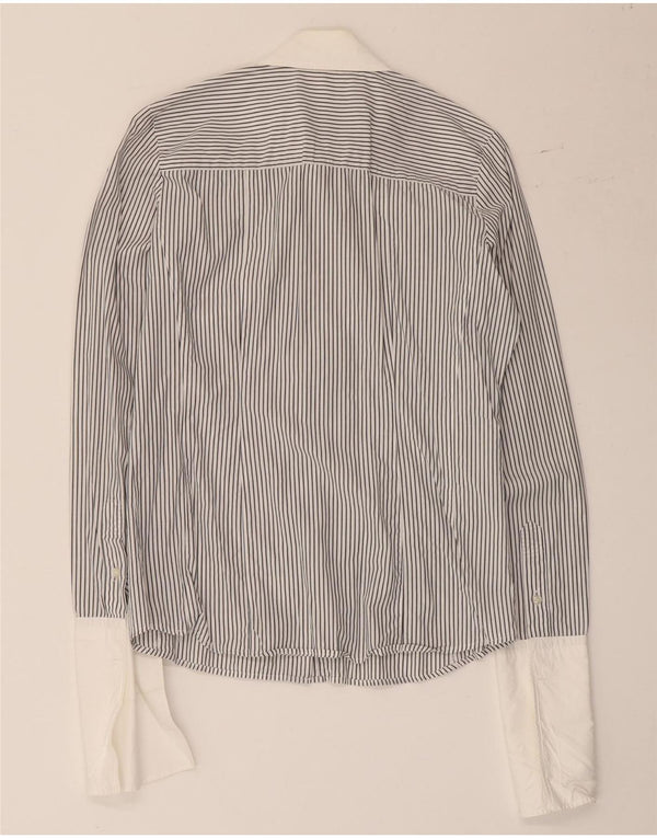 Camicia formale da donna La Martina UK 14 Cotone gessato bianco medio