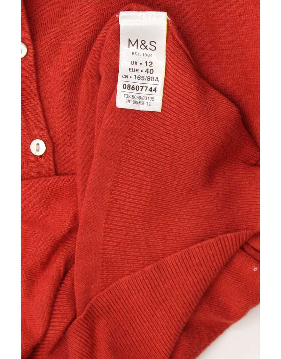 Maglione cardigan da donna Marks & Spencer UK 12 Viscosa rossa media