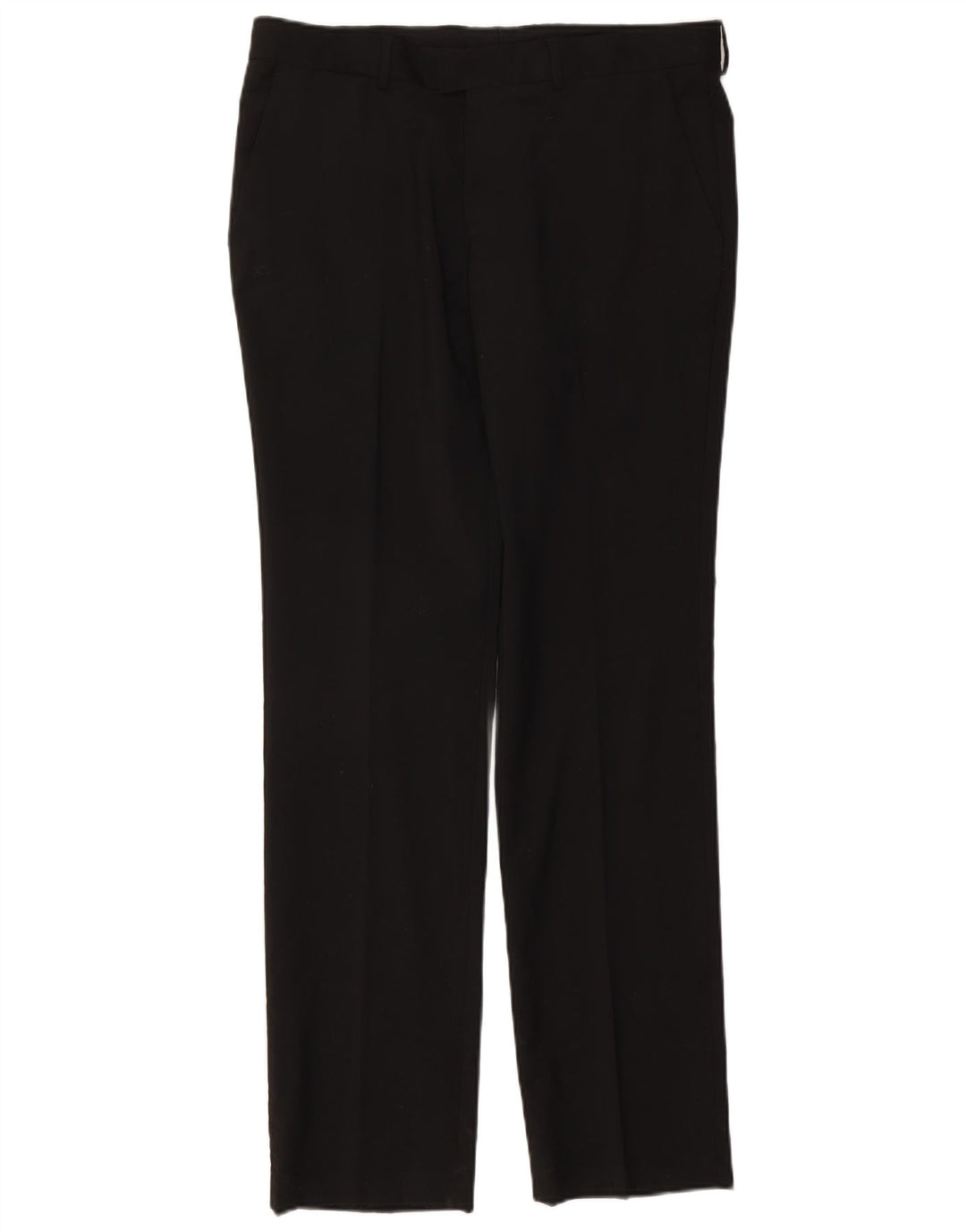 Pantaloni da abito slim da uomo Zara EU 44 Large W34 L34 poliestere nero