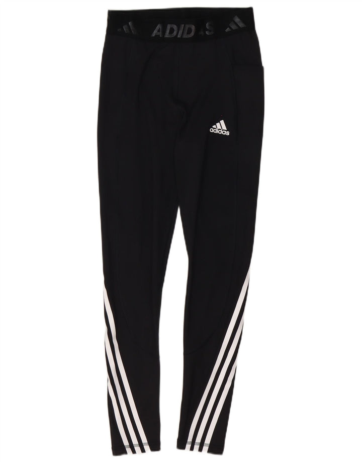 Leggings grafici da donna Adidas UK 8 piccoli neri