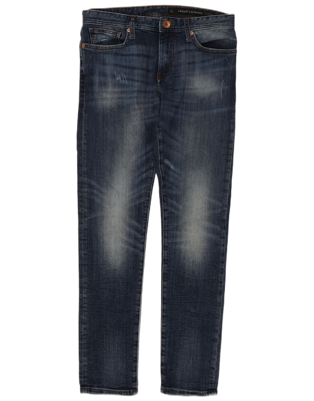 Jeans slim da uomo Armani Exchange W31 L31 in cotone blu navy