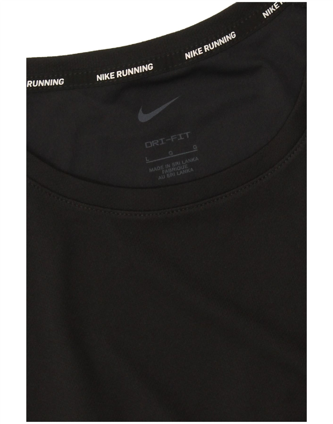 Maglietta da running Nike Dri Fit da uomo, taglia grande, nera