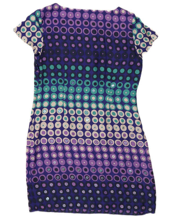 Abito tubino da donna Boden UK 12 Seta geometrica multicolore media moderna