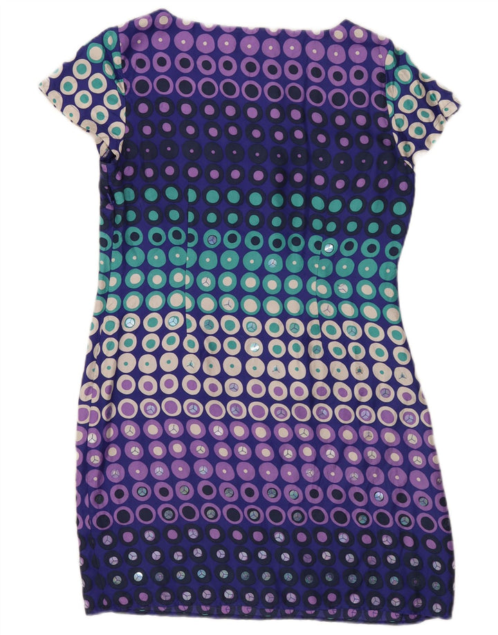 Abito tubino da donna Boden UK 12 Seta geometrica multicolore media moderna