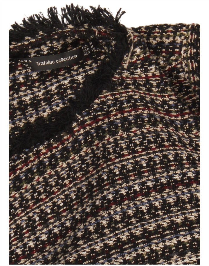 Zara Trafaluc, camicetta corta da donna con maniche a 3/4, taglia UK 12, media, multicolore