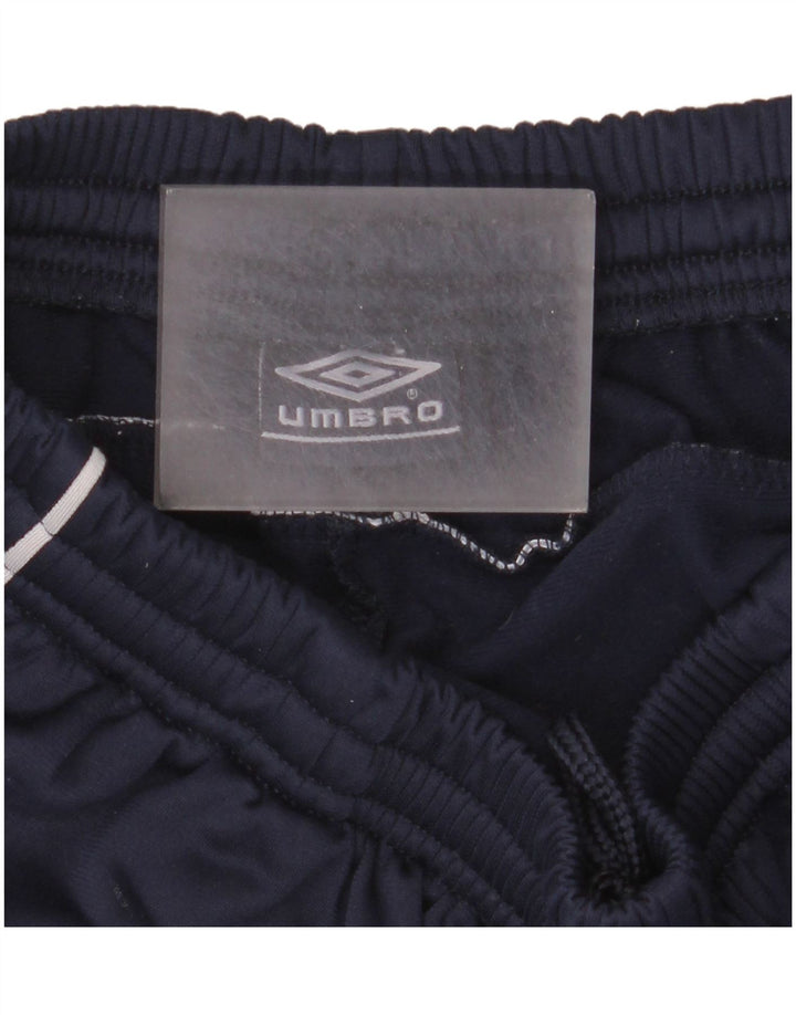Pantaloni da tuta grafica da uomo Umbro medio poliestere blu navy