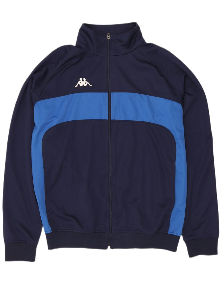 Giacca da tuta da uomo Kappa 2XL Poliestere color block blu navy