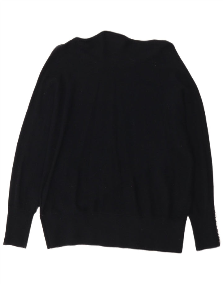 Maglione maglione oversize da donna con scollo a barca MINT VELVET UK 14 Medio Nero