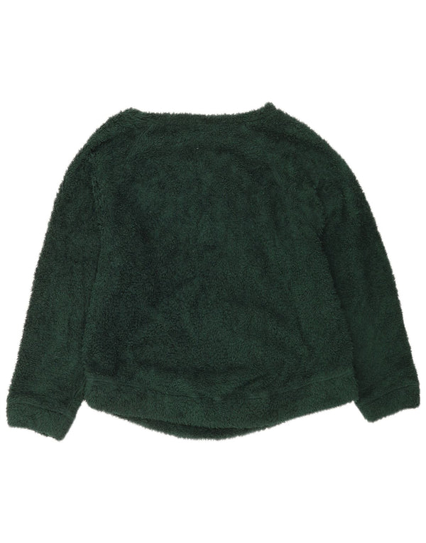 Maglione in pile oversize da donna Benetton UK 10 Small Verde Poliestere