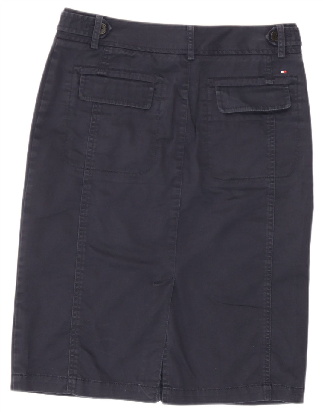 Gonna longuette da donna Tommy Hilfiger US 6 media W30 blu navy