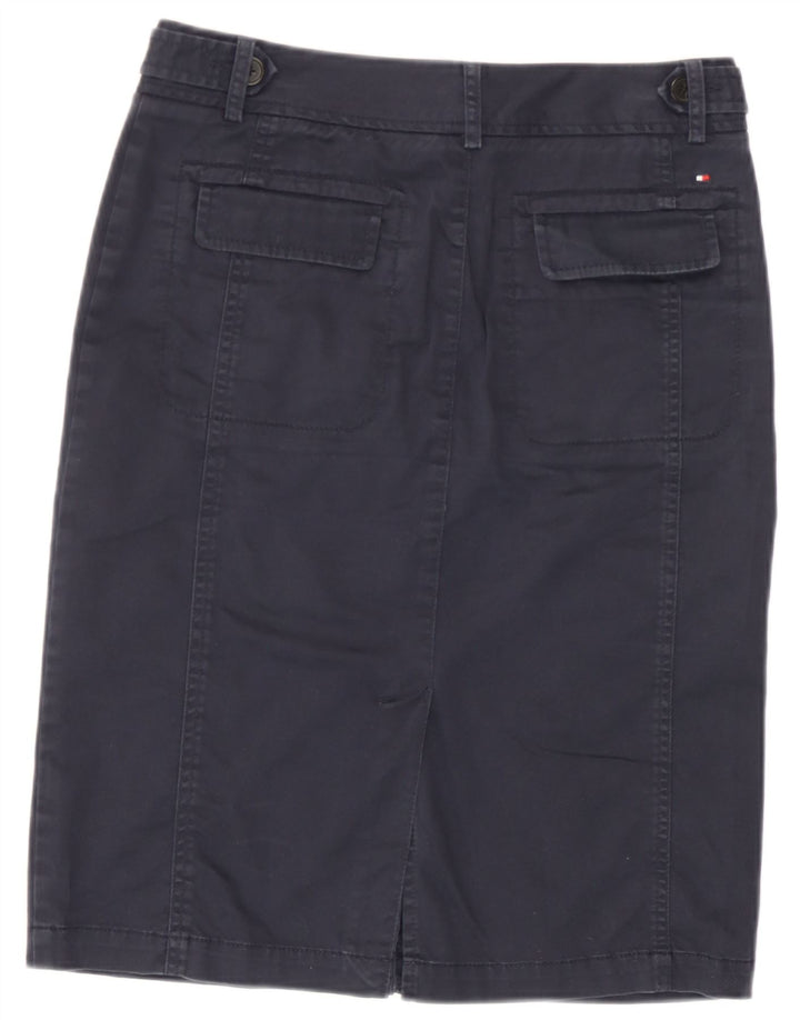 Gonna longuette da donna Tommy Hilfiger US 6 media W30 blu navy