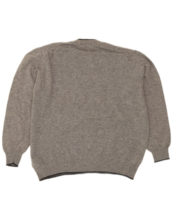 Maglione maglione girocollo da uomo Fila 2XL lana grigia