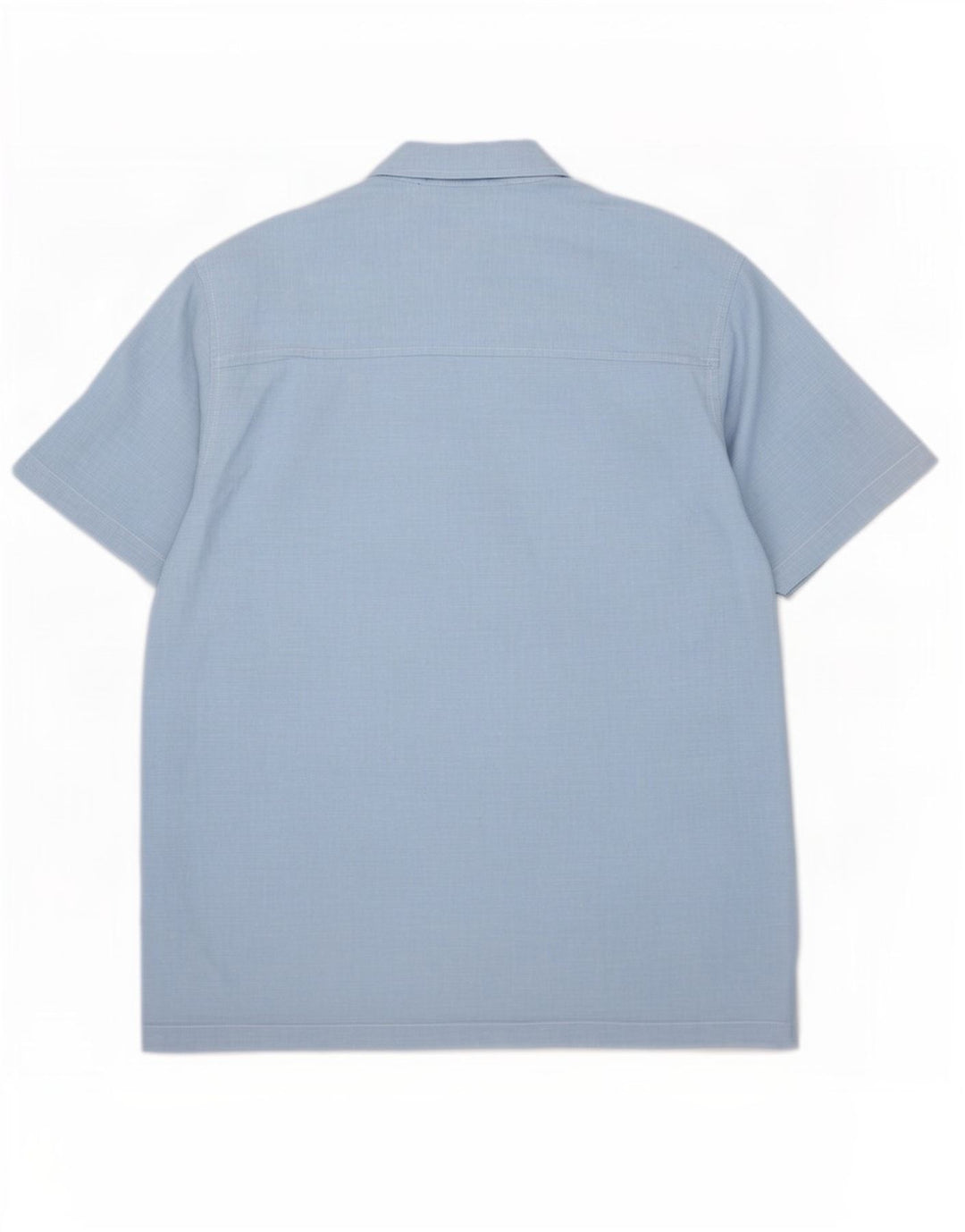 Camicia a maniche corte da uomo Chaps XL in lino blu