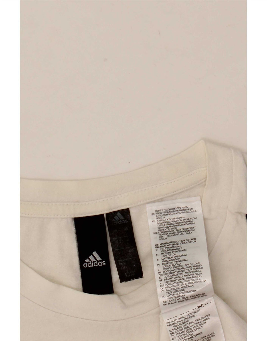 T-shirt da uomo Adidas Top Small in cotone bianco