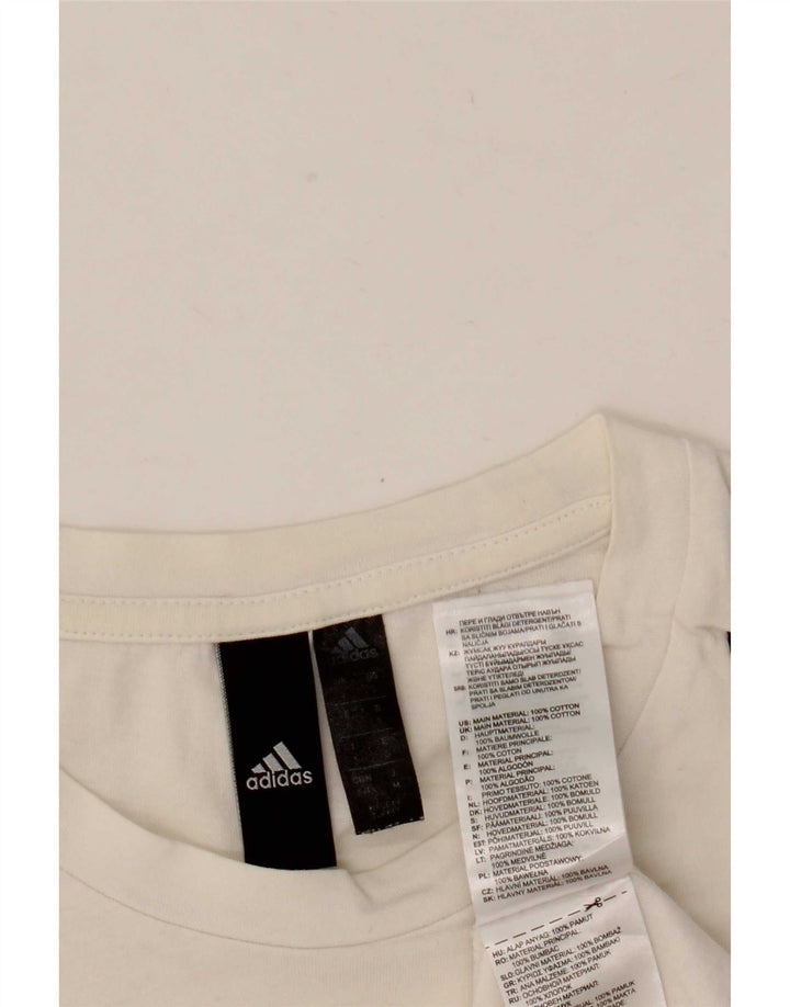 T-shirt da uomo Adidas Top Small in cotone bianco