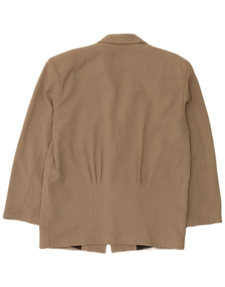 Giacca blazer vintage da uomo a 1 bottone UK 38 Viscosa beige medio