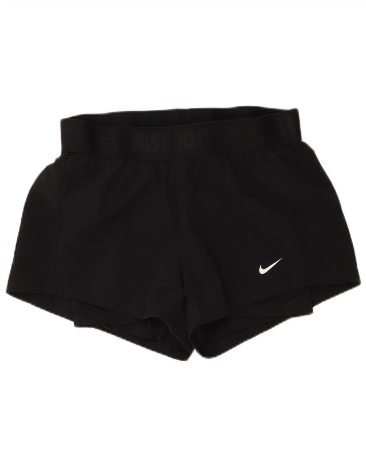 Pantaloncini sportivi Nike da donna Dri Fit UK 10 piccoli poliestere nero