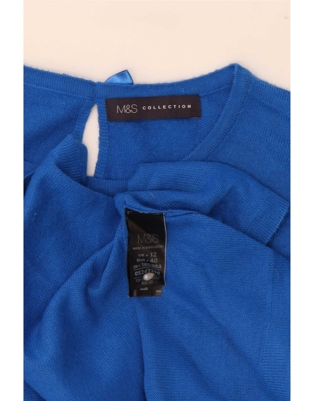Top camicetta da donna Marks & Spencer UK 12 Acrilico floreale blu medio